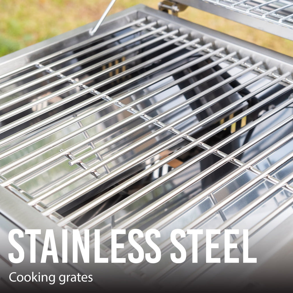 Grill 2 Burner Tabletop Propane Gas Grill in Stainless Steel