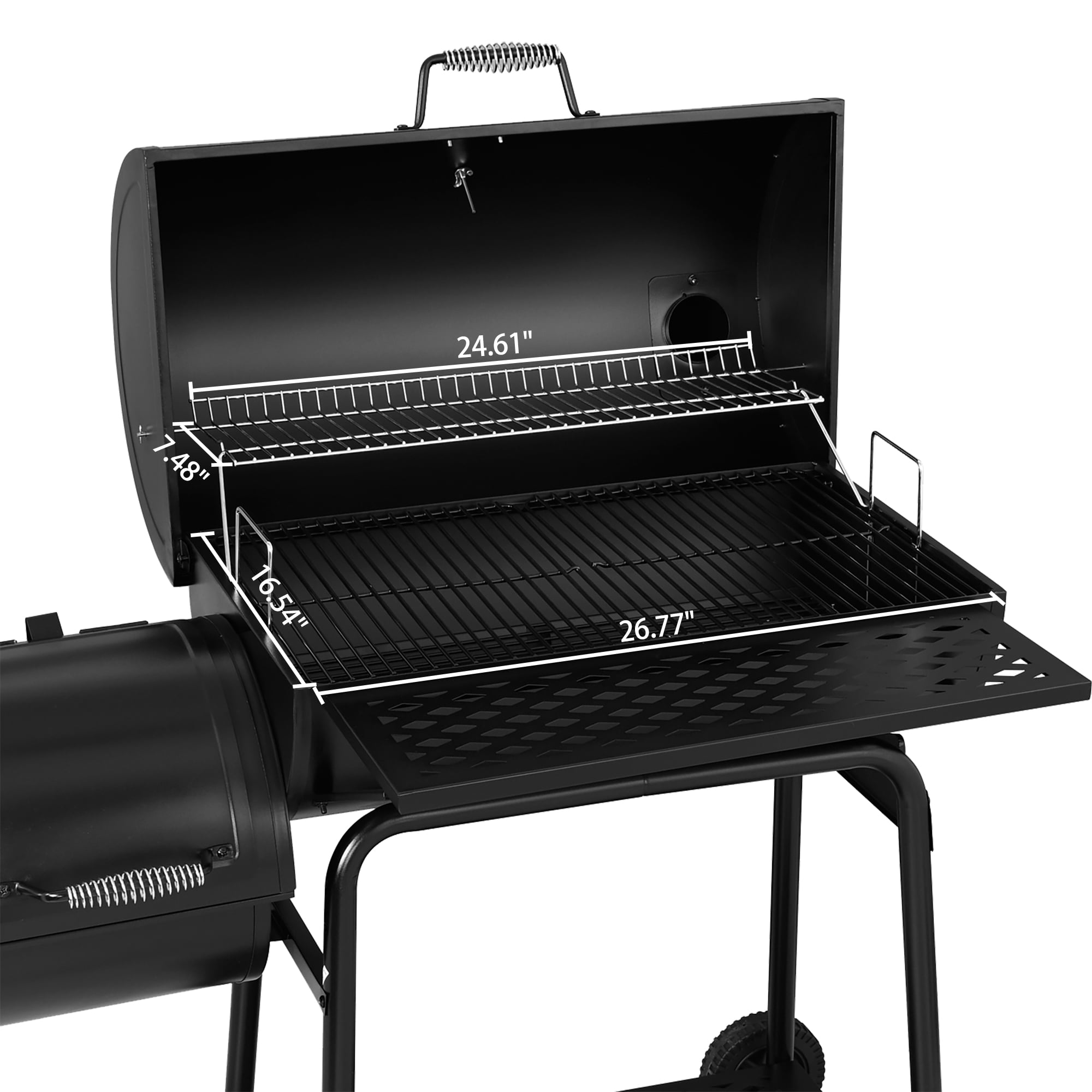 30" CC1830F Charcoal Grill with Offset Smoker