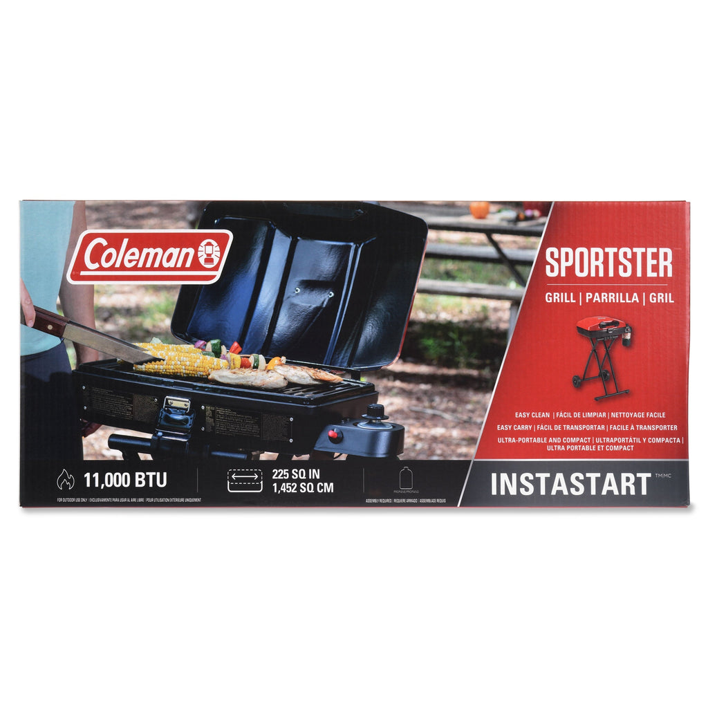 Portable Sportster 1-Burner Propane Grill with 11,000 BTUs, Red