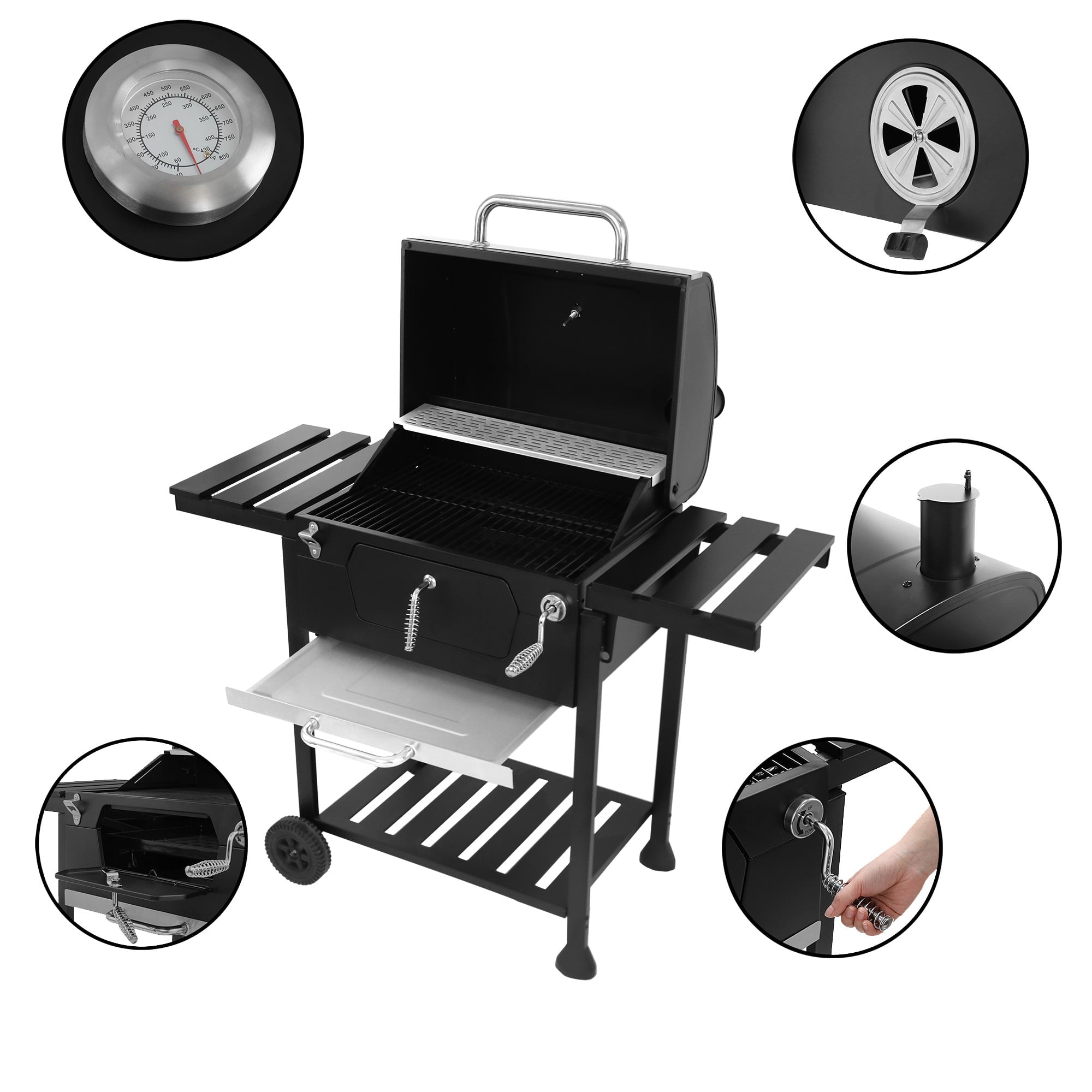 24" CD1824EC, Charcoal BBQ Grill with Cover