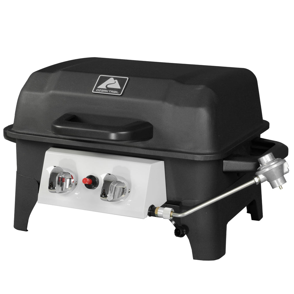 Trail 2 Burner Portable Propane Gas Grill, GBT2226W, Black