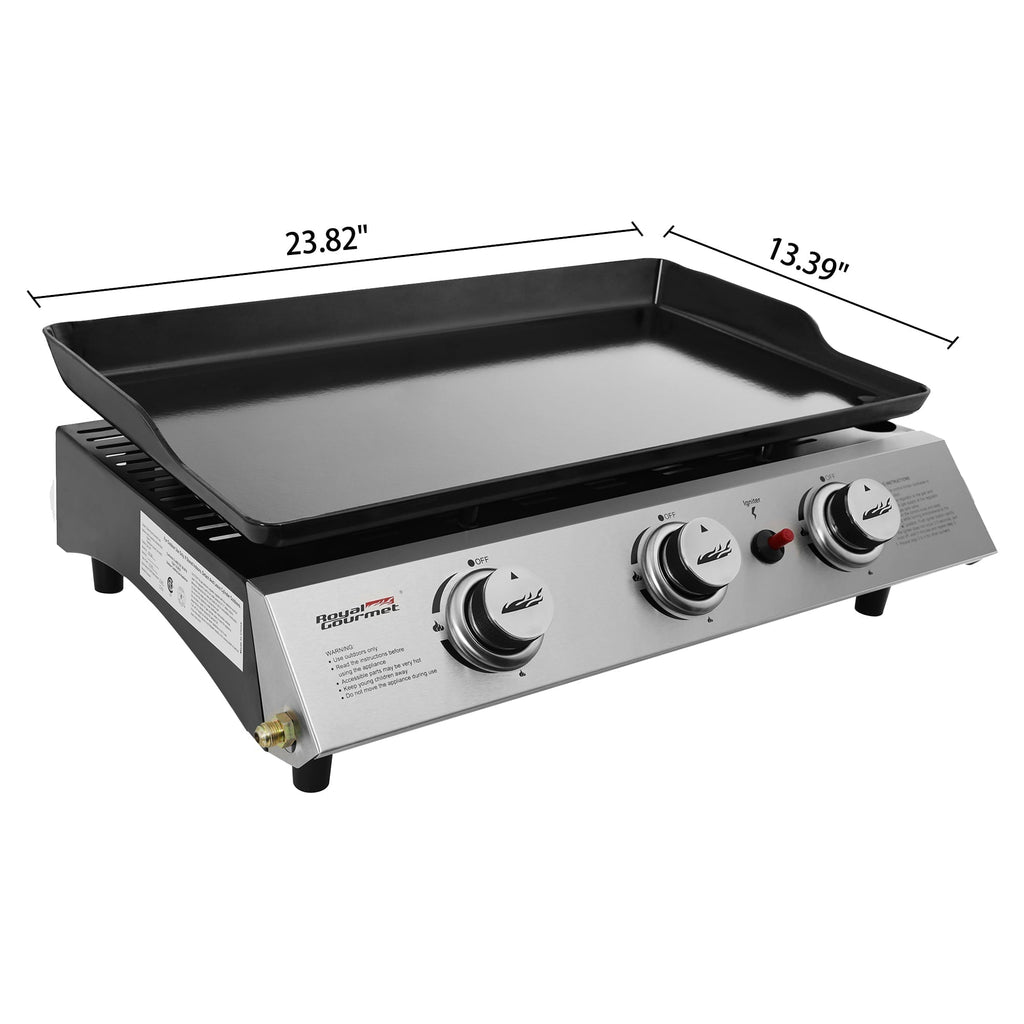 PD1300 3-Burner 26,400-BTU Portable Gas Grill Griddle, Outdoor Camping, Tailgating