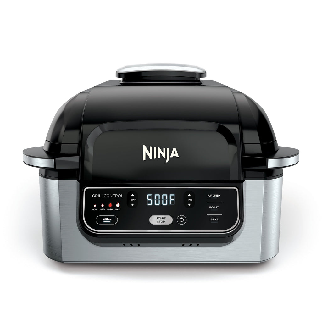 4-in-1 Indoor Grill with 4-Quart Air Fryer, Roast, & Bake, AG300