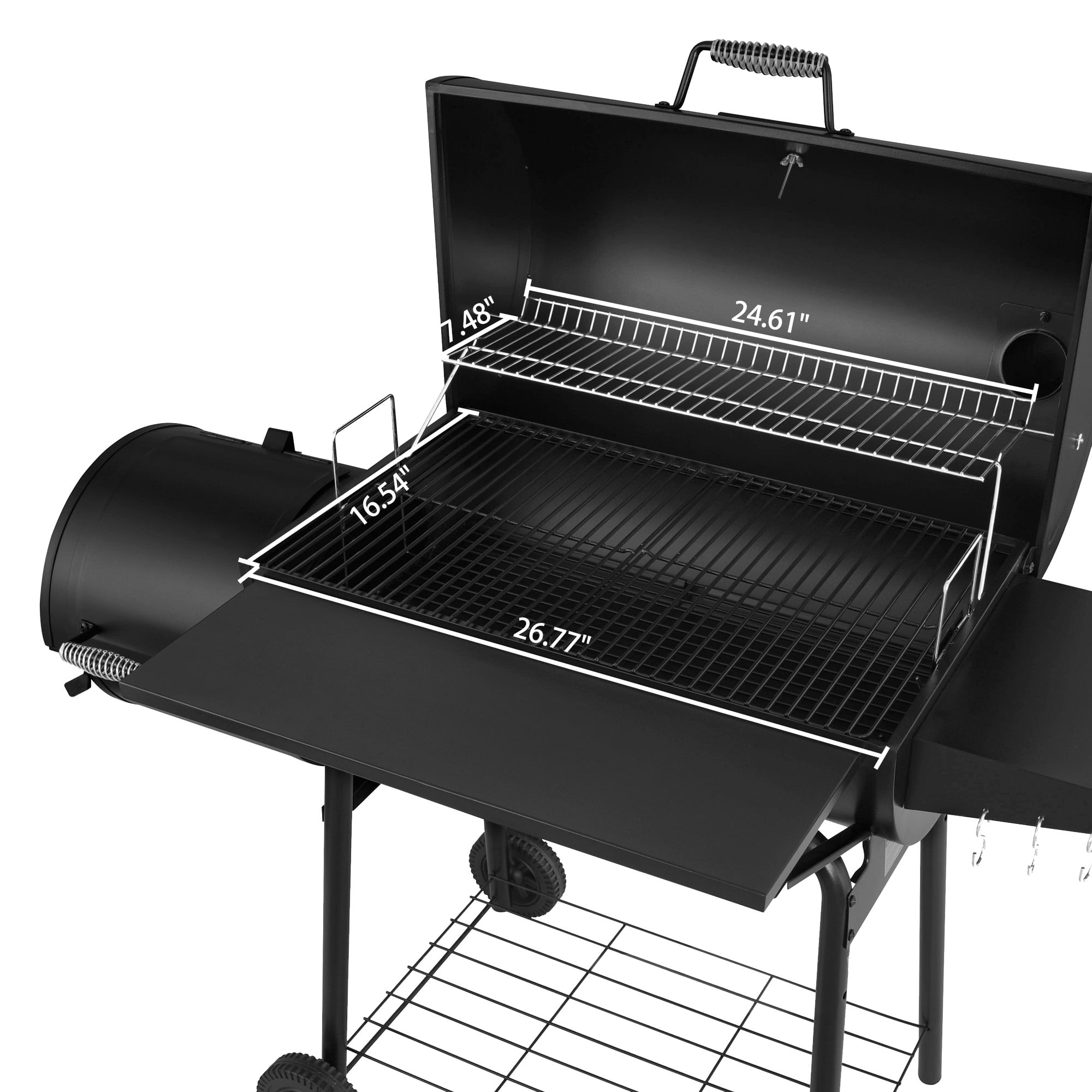 30" CC1830S Charcoal Grill with Offset Smoker