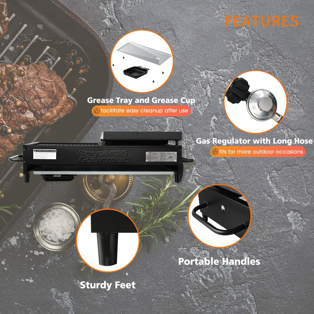 4-Burner GD4002T Portable Gas Grill and Griddle Combo, 40000 BTU