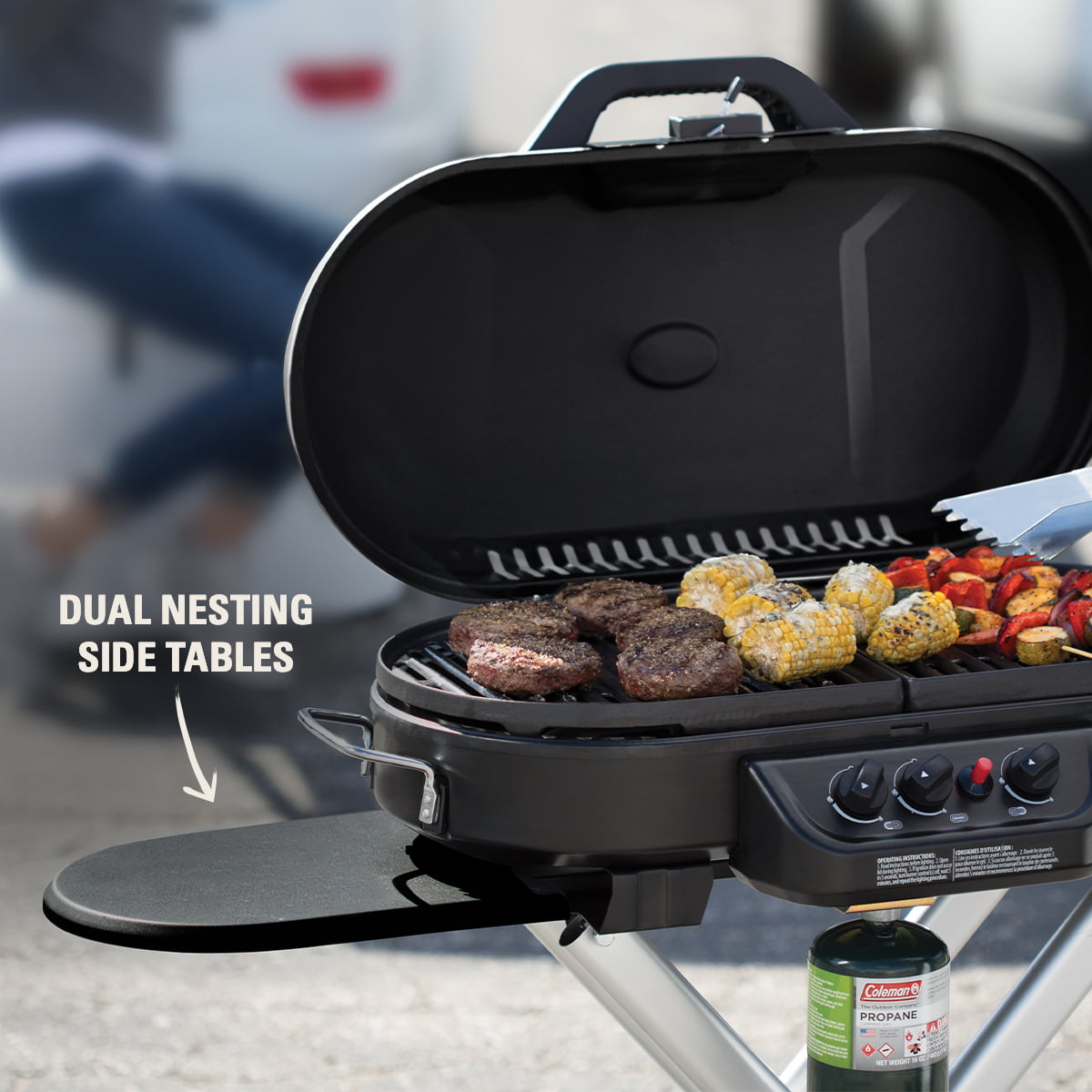 285 Standup Propane Gas Grill, Green