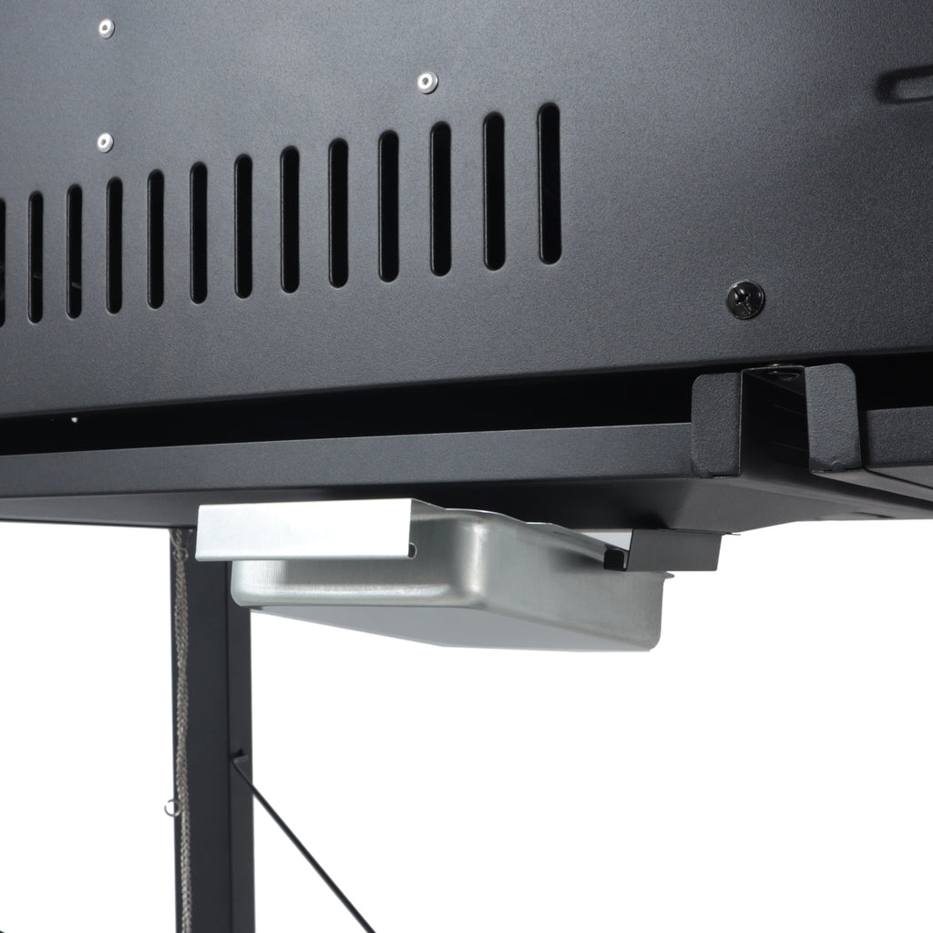 Dual Fuel Gas & Charcoal Combo Grill, Black with Stainless