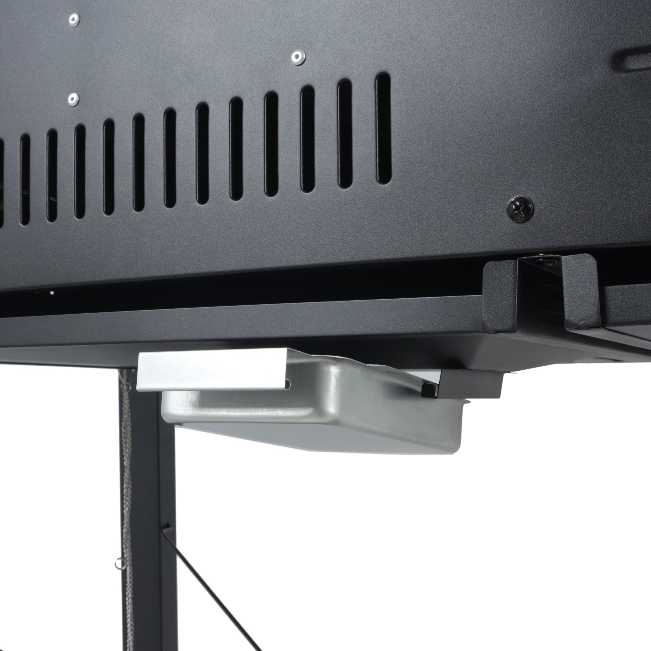 Dual Fuel Gas & Charcoal Combo Grill, Black with Stainless