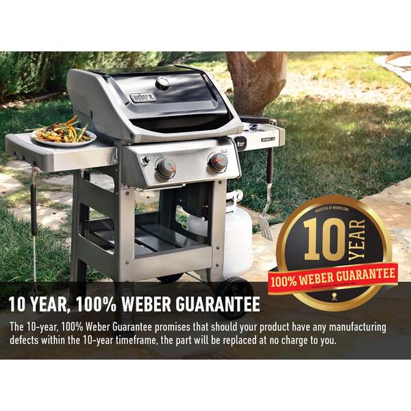 Spirit II E-210 2-Burner Propane Gas Grill in Black