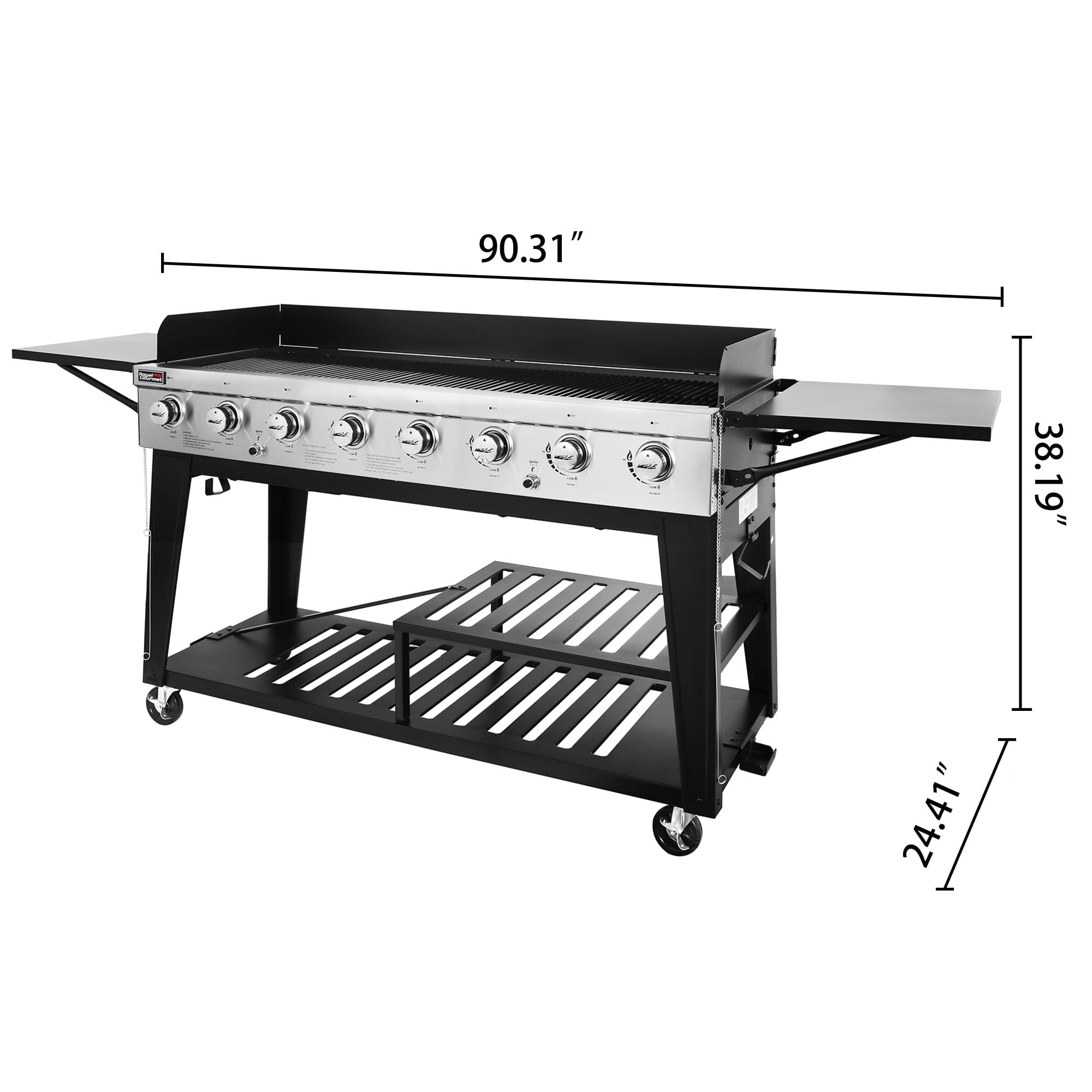 GB8001 8-Burner BBQ Gas Propane Grill Outdoor Large Party