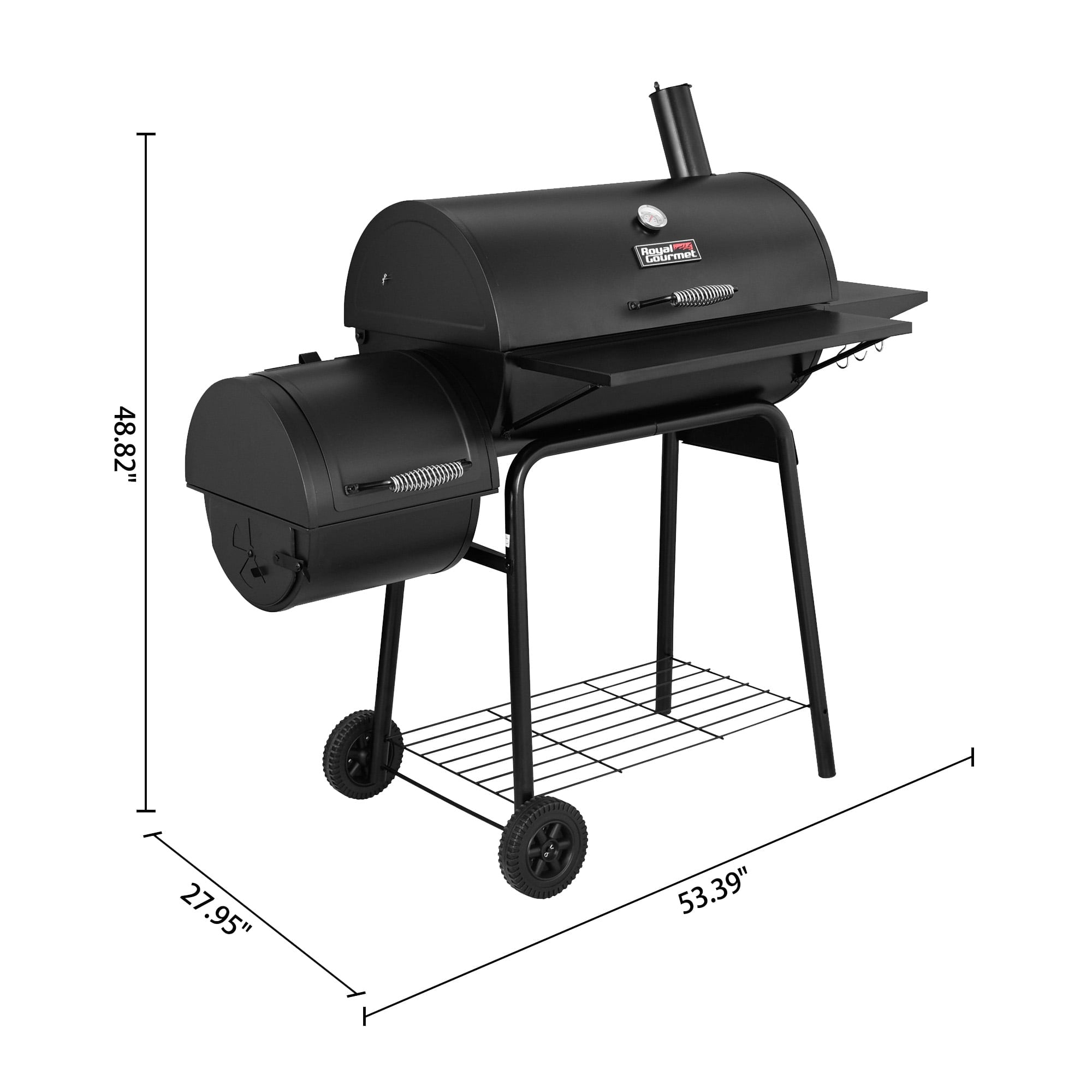 30" CC1830S Charcoal Grill with Offset Smoker