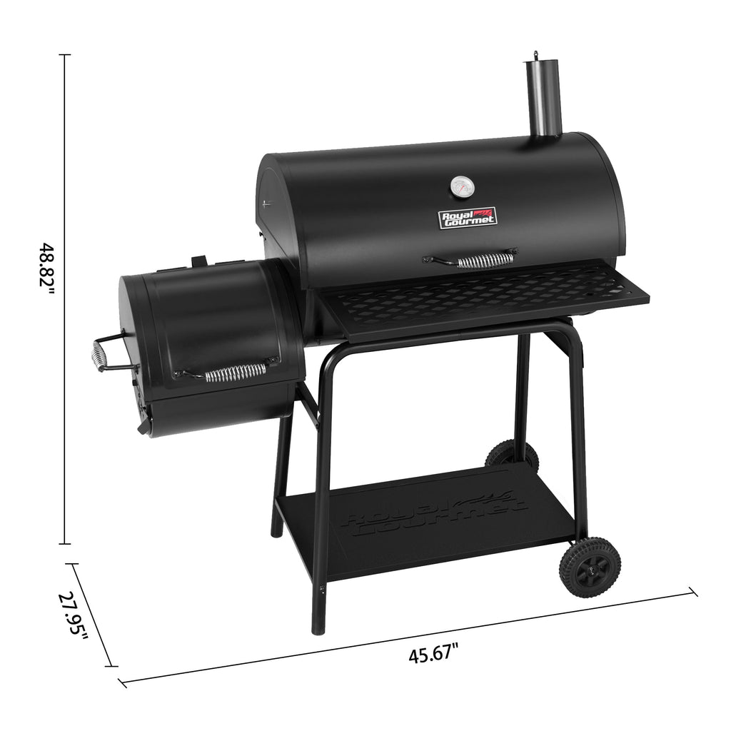 30" CC1830F Charcoal Grill with Offset Smoker