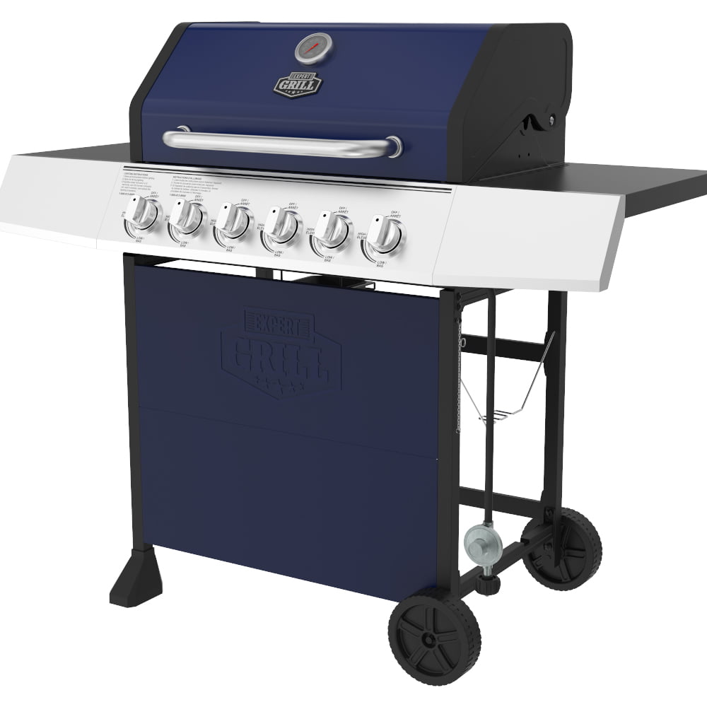 Grill 6 Burner Propane Gas Grill in Blue