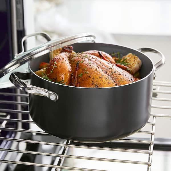 Valencia Pro Hard Anodized Healthy Ceramic Nonstick 16 Piece Cookware Pots and Pans Set