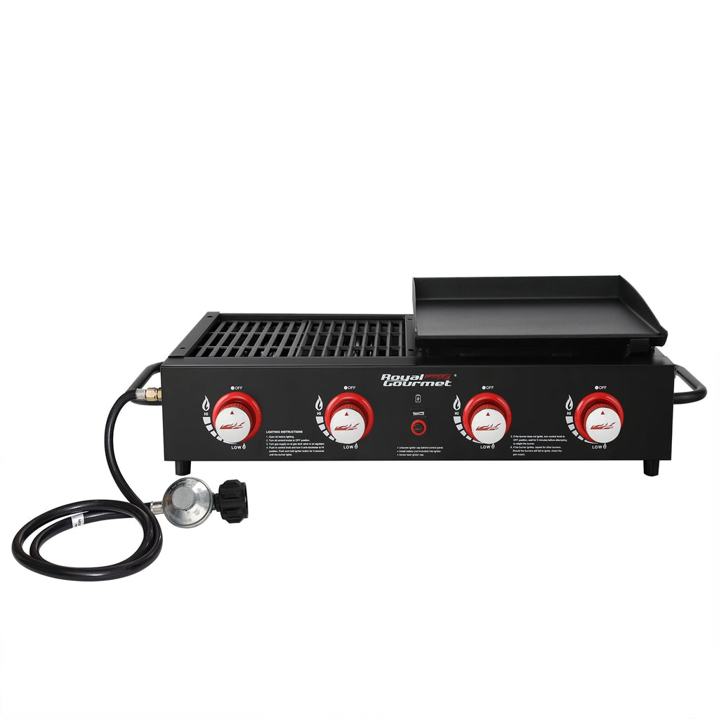 4-Burner GD4002T Portable Gas Grill and Griddle Combo, 40000 BTU