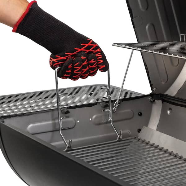 Smokin' Champ Charcoal Grill Offset Smoker in Black