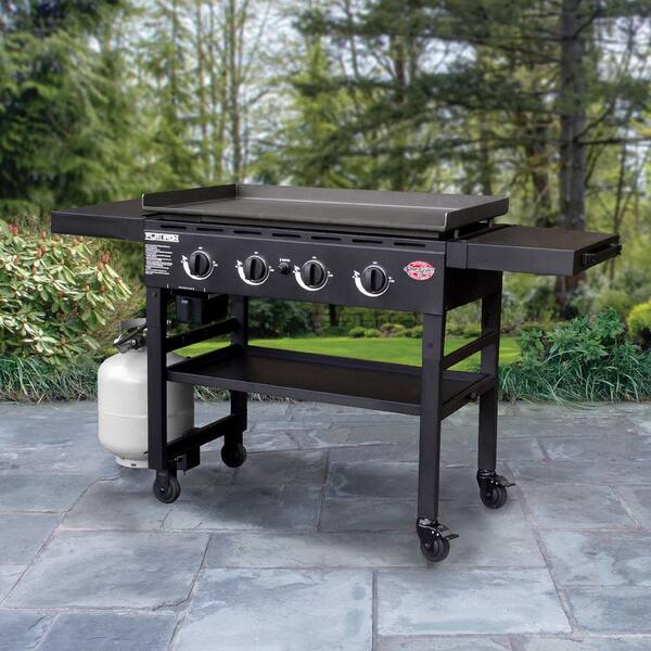 4-Burner Propane Gas Griddle in Black