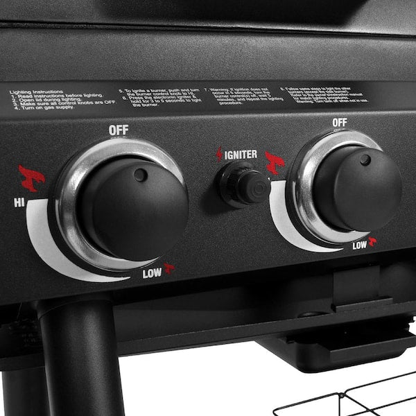 Texas Trio 4-Burner Dual Fuel Grill with Smoker in Black