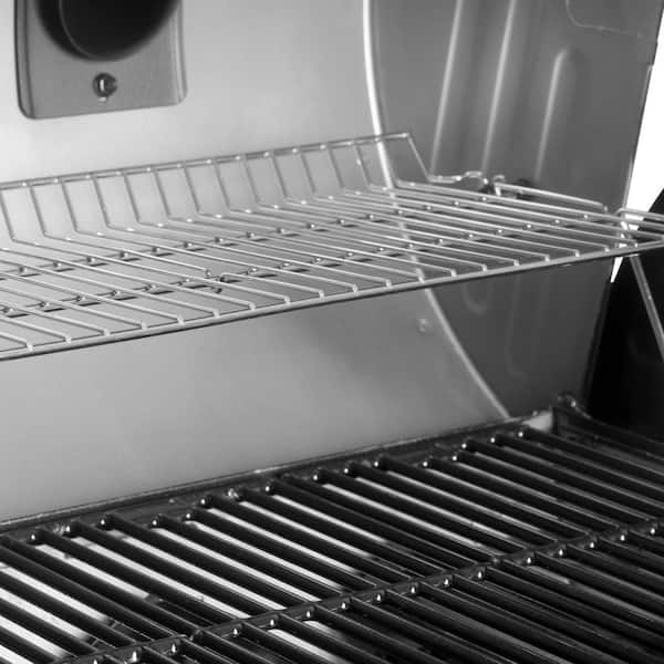 Double Play 1,260 sq., in. 3-Burner Gas and Charcoal Grill in Black