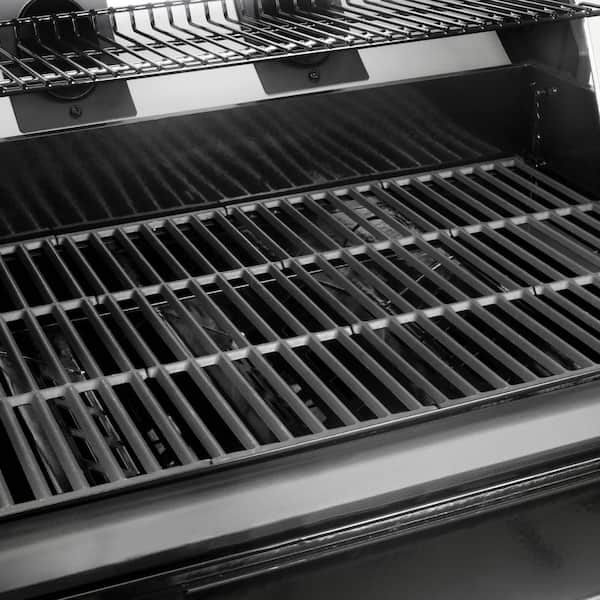 Flavor Pro 4-Burner Propane, Wood Gas Grill with Multi-Fuel Flavor Drawer in Silver