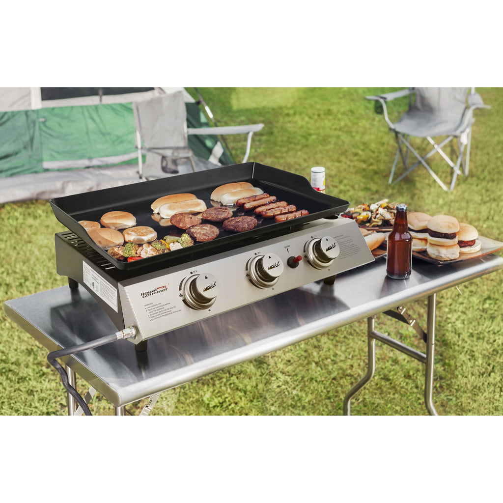 PD1300 3-Burner 26,400-BTU Portable Gas Grill Griddle, Outdoor Camping, Tailgating