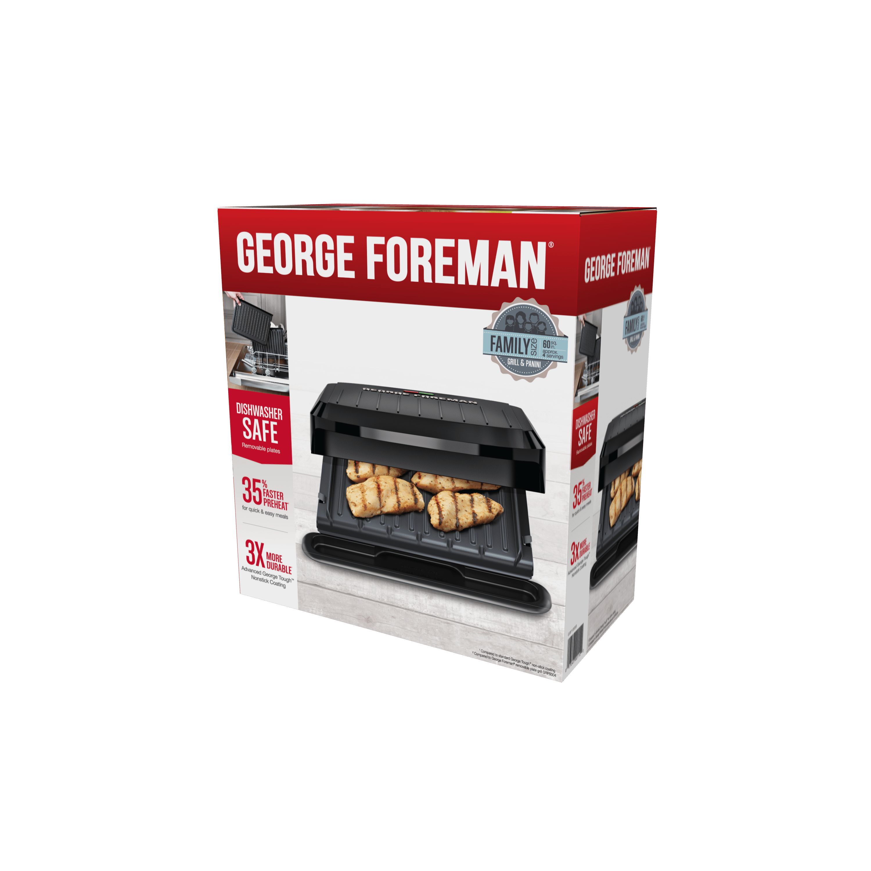 4-Serving Removable Plate Grill and Panini, Black, GRP1065B