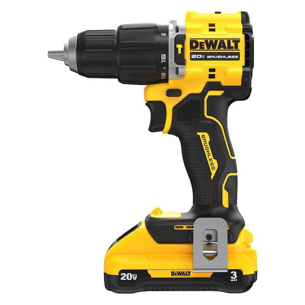 ATOMIC 20-Volt Lithium-Ion Cordless 1/2 in. Compact Hammer Drill with 3.0Ah Battery, Charger and Bag