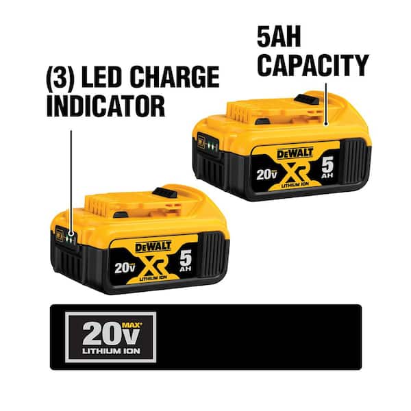 20V MAX XR Cordless Brushless 3-Speed 1/2 in. Hammer Drill with (2) 20V 5.0Ah Batteries and Charger