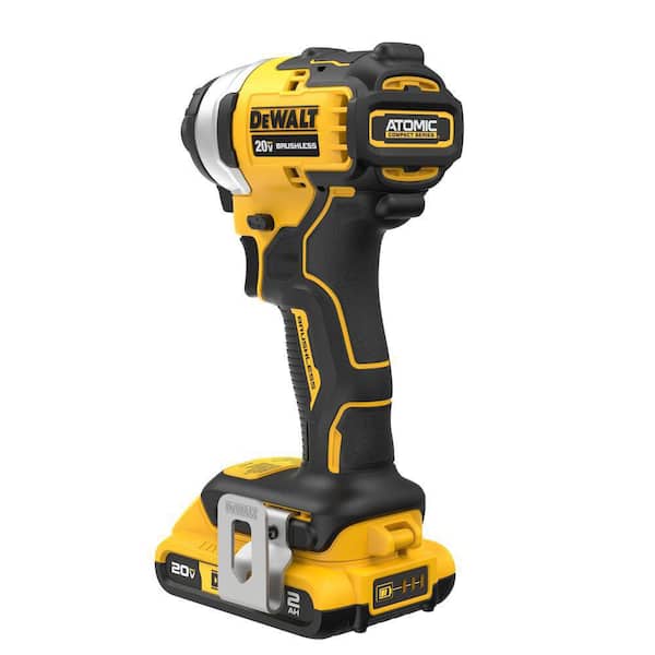 ATOMIC 20V Max Lithium-Ion Brushless Cordless Compact 1/4 in. Impact Driver Kit with 2.0Ah Battery, Charger and Bag