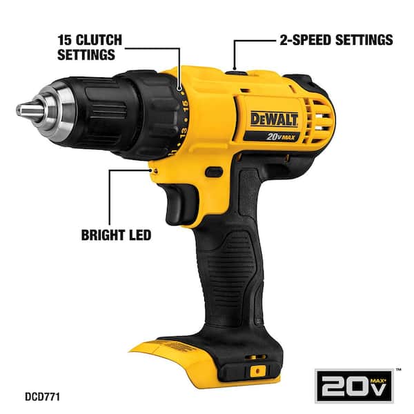 20V MAX Cordless 10 Tool Combo Kit, (2) 20V 2.0Ah and (1) 20V 5.0Ah Batteries, and Charger
