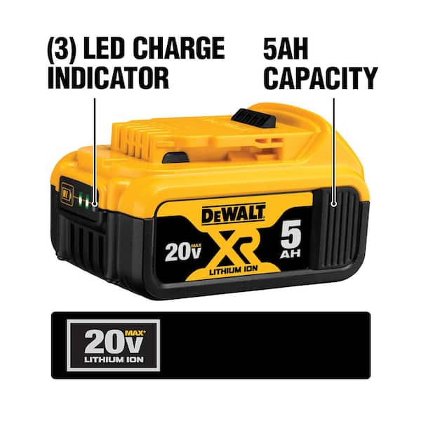 20V MAX Cordless 10 Tool Combo Kit, (2) 20V 2.0Ah and (1) 20V 5.0Ah Batteries, and Charger