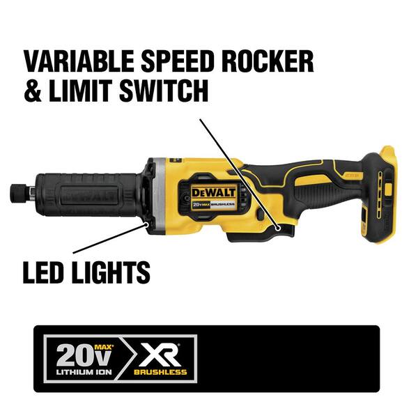 20V MAX XR Cordless Grinder 2 Tool Combo Kit with 4.5 in. Grinder, 1-1/2 in. Die Grinder, and (1) 5.0Ah Battery