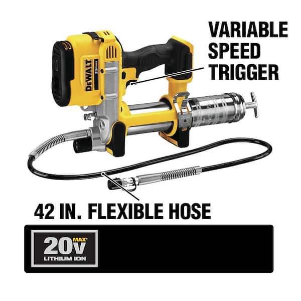 20V MAX XR Cordless Industrial 2 Tool Combo Kit with 1/2 in. Impact Wrench, Grease Gun, and (1) 20V 5.0Ah Battery