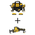 ATOMIC 20-Volt MAX Lithium-Ion Cordless Combo Kit (2-Tool) and Compact Recip Saw with (2) 2Ah Batteries, Charger and Bag
