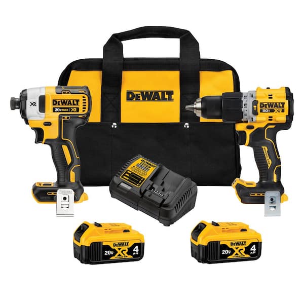 20V MAX Cordless Brushless 2 Tool Combo Kit with (2) 4.0Ah Batteries and Charger