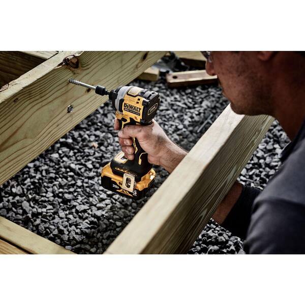 20V MAX Lithium-Ion Cordless Brushless 4 Tool Combo Kit and ATOMIC 20V MAX Brushless 5/8 in. SDS PLUS Hammer Drill