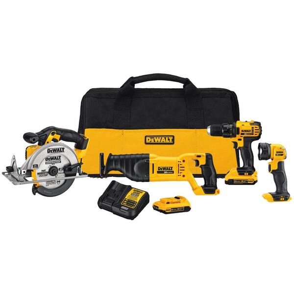 20V MAX Cordless Combo Kit and (3) 20V 2.0Ah Batteries and Charger