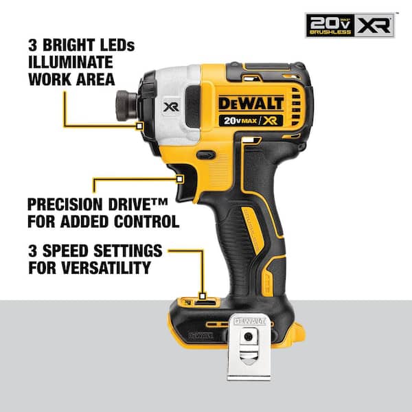 20V Maximum Lithium-Ion Cordless 4 Tool Combo Kit with 4Ah Battery, 2Ah Battery, Charger, and Bag