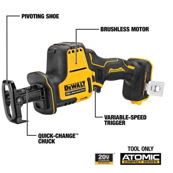 ATOMIC 20V MAX Cordless Brushless 4 Tool Combo Kit and ATOMIC 20V MAX Cordless Brushless Compact 1-3/4 in. Bandsaw
