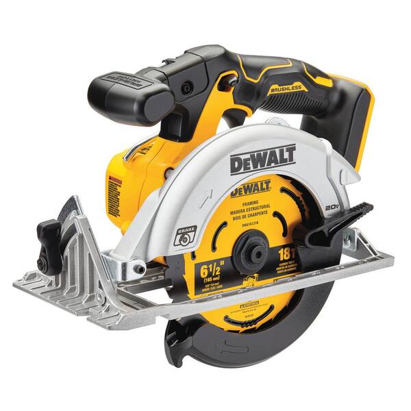 ATOMIC 20V MAX Lithium-Ion Cordless Brushless 4 Tool Combo Kit and 20V MAX Cordless Brushless 6.5 in. Circular Saw