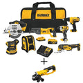 20V MAX Cordless 7 Tool Combo Kit, 20V MAX 4.5-5 in. Grinder, and (1) 20V 4.0Ah and (1) 20V 2.0Ah Batteries