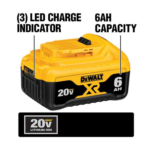 20V MAX Cordless Reciprocating Saw, (1) 20V 6.0Ah and (1) 20V 4.0Ah Batteries, and Charger