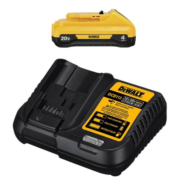 20V MAX Cordless Reciprocating Saw with 20V 4.0Ah Compact Lithium-Ion Battery Pack & Charger