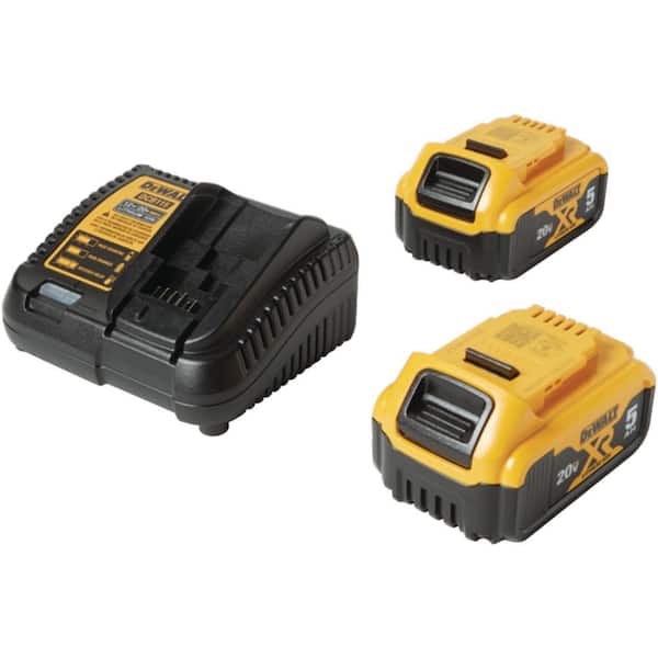 20V MAX XR Cordless Brushless Compact Reciprocating Saw, (2) 20V MAX XR Premium Lithium-Ion 5.0Ah Batteries, and Charger
