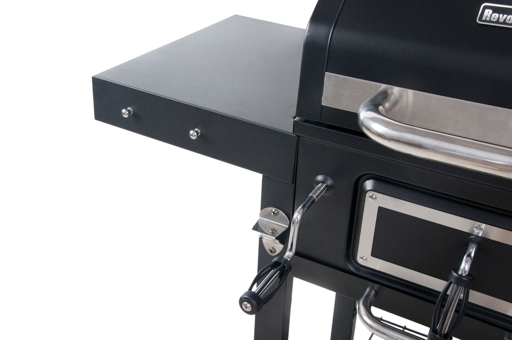 Dual Fuel Gas & Charcoal Combo Grill, Black with Stainless
