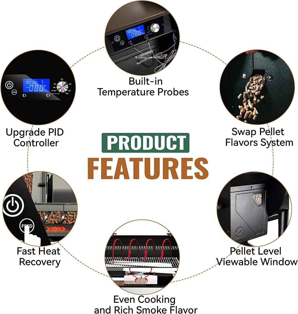 ZPG-7002C3E 697 sq. in. Pellet Grill & Smoker Bronze