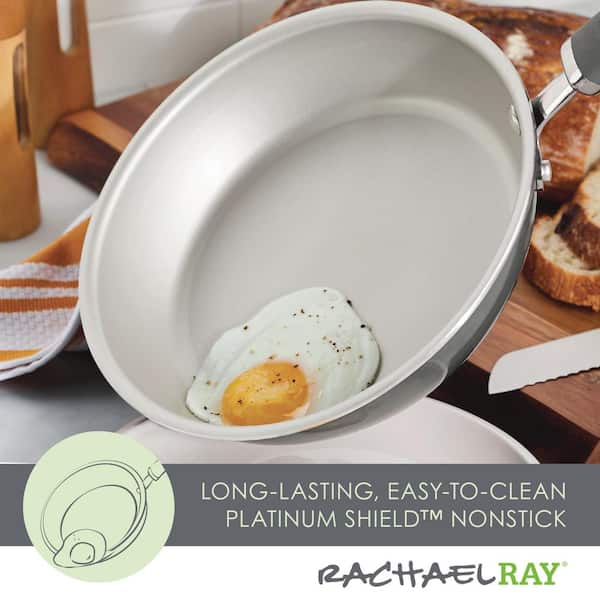 Create Delicious 13-Piece Aluminum Nonstick Cookware Set in Gray Shimmer