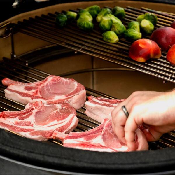 Classic Joe I 18 in. Charcoal Grill in Red with Cart, Side Shelves, Grate Gripper, and Ash Tool