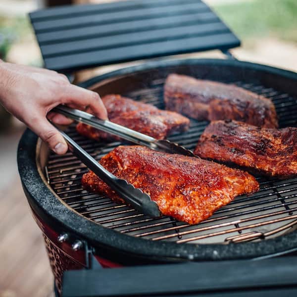 Classic Joe I 18 in. Charcoal Grill in Red with Cart, Side Shelves, Grate Gripper, and Ash Tool