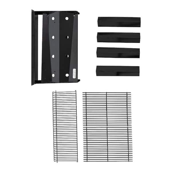 4-Burner Gas Grill and Pellet Smoker Combo in Black
